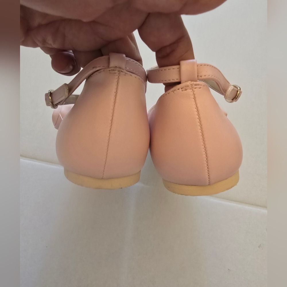 Janie And Jack Flower Ballet Girls Flats Size 4k In Pink - Picture 7 of 10